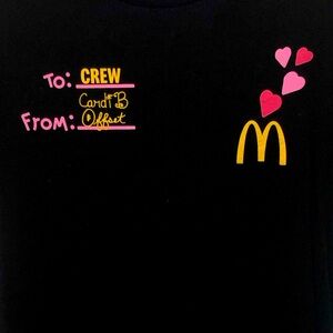 Cardi B + Offset Valentine’s Themed T-Shirt, Black, Limited McDonald’s Collab